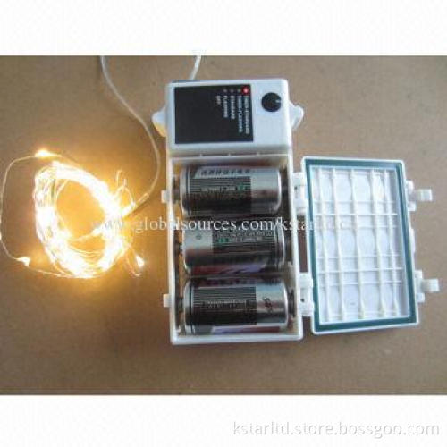 3*D Type Battery Lights with Multifunction Battery Box with Timer, Waterproof for Outdoor